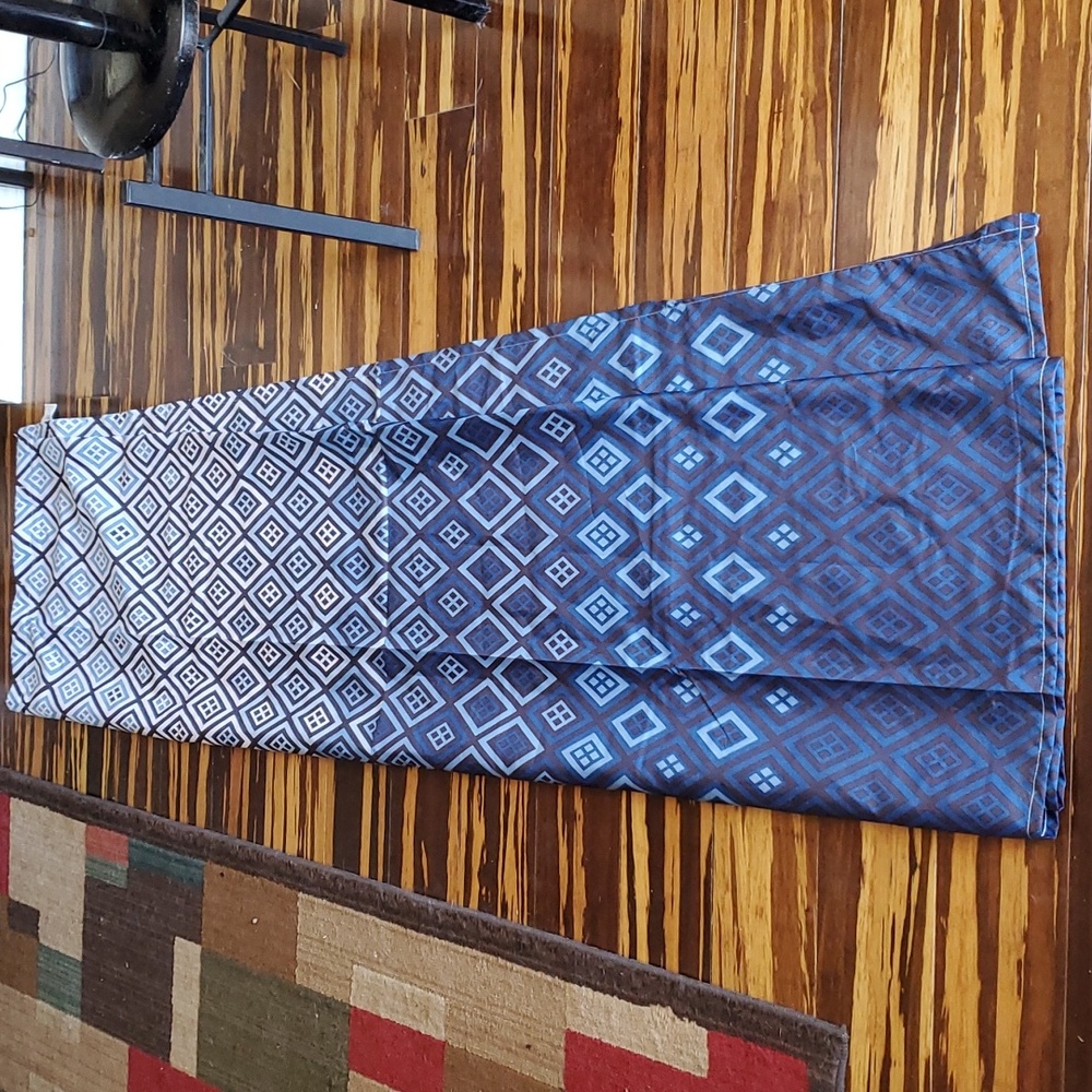 Blue shower curtain
